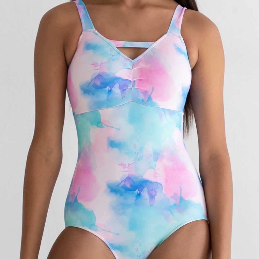 Lg child’s Bluewater tie dye leotard